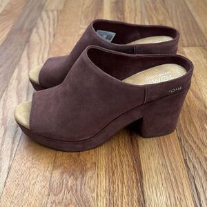 TOMS Florence Block Heel Sandal Women's Size 7.5